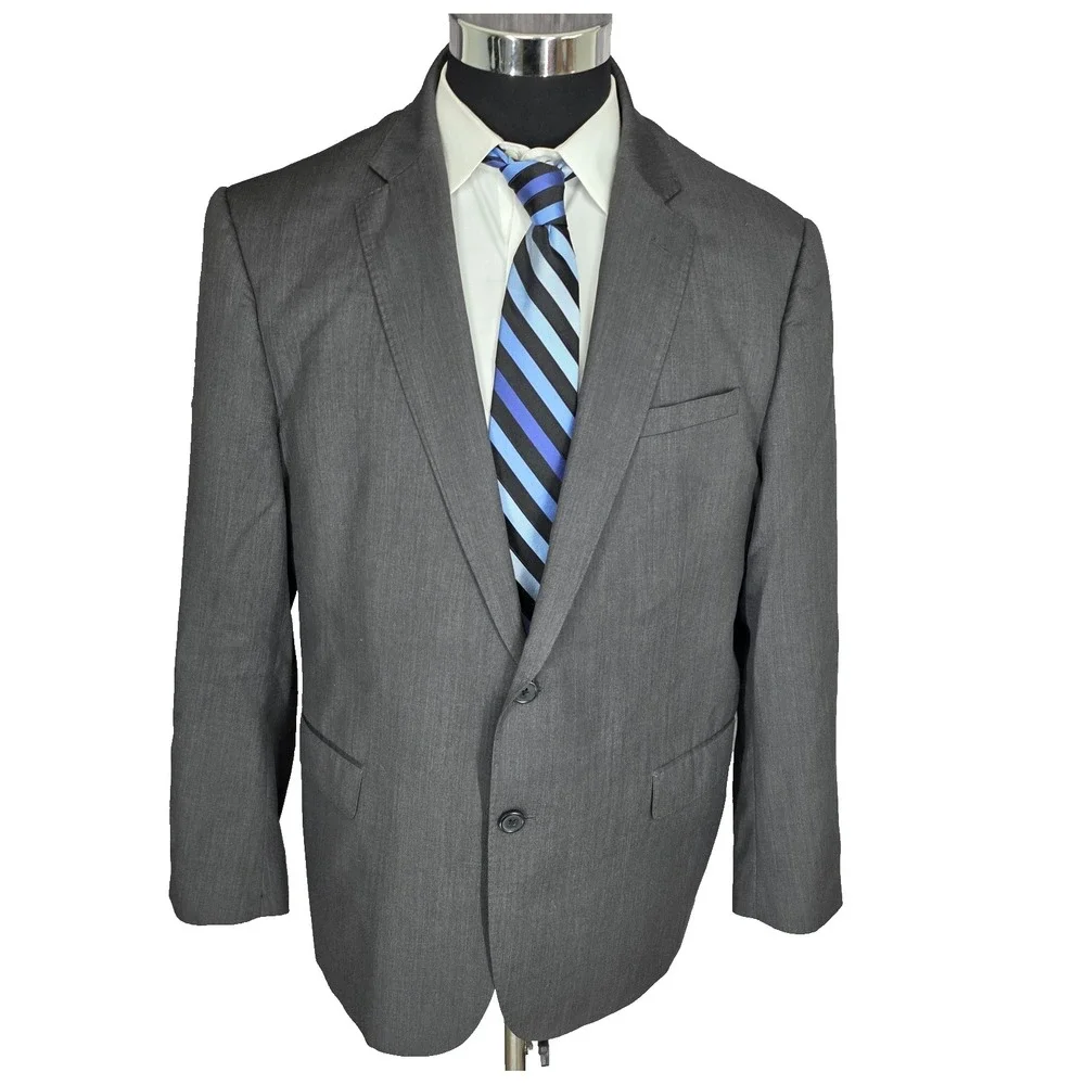 Cornelli Blazer Mens 48R Gray Sports Coat Jacket 2 B 100%‎ Wool Vented Italy